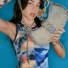 Gefärbte Denim-Tasche