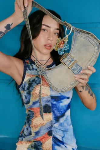 Gefärbte Denim-Tasche