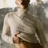 Gekarierter Rollkragen-Pullover