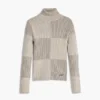 Gekarierter Rollkragen-Pullover