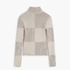 Gekarierter Rollkragen-Pullover
