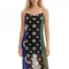 Geometrisches Midi-Slip-Kleid Geometrisches Midi-Slip-Kleid