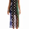 Geometrisches Midi-Slip-Kleid Geometrisches Midi-Slip-Kleid