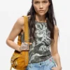 Gerade geschnittene Jeans mit Blumenmuster Gerade geschnittene Jeans mit Blumenmuster