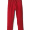 Gerade geschnittene, verkürzte Jeans