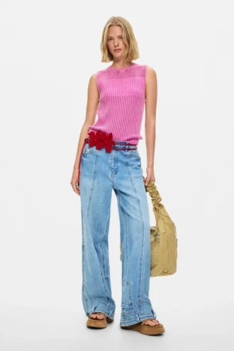 Gerade Jeans mit Inverted-Effekt