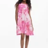 Gerafftes Blumenkleid Gerafftes Blumenkleid