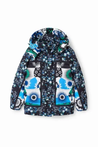 Gesteppte Patchwork-Jacke
