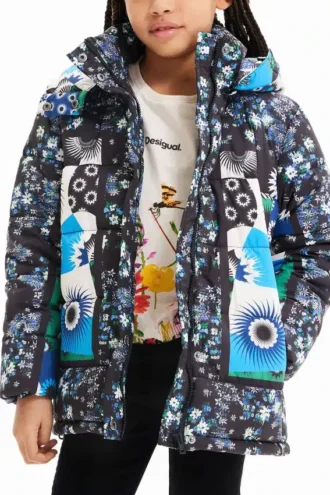 Gesteppte Patchwork-Jacke