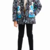 Gesteppte Patchwork-Jacke