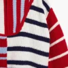 Gestreifter Pullover mit Reißverschluss Gestreifter Pullover mit Reißverschluss