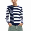 Gestreifter Pullover mit Rippstrick Gestreifter Pullover mit Rippstrick