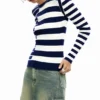 Gestreifter Pullover mit Rippstrick Gestreifter Pullover mit Rippstrick