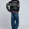 Gestreifter Strickpullover Gestreifter Strickpullover