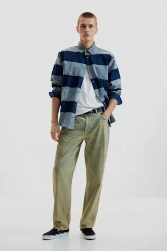 Gestreiftes Jeans-Hemd