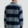 Gestreiftes Jeans-Hemd Gestreiftes Jeans-Hemd