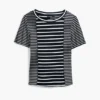 Gestreiftes Kurzarm-T-Shirt Gestreiftes Kurzarm-T-Shirt