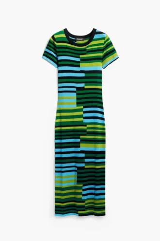 Gestreiftes langes Kleid