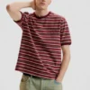 Gestreiftes Strick-T-Shirt Gestreiftes Strick-T-Shirt