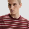 Gestreiftes Strick-T-Shirt Gestreiftes Strick-T-Shirt
