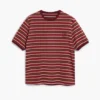 Gestreiftes Strick-T-Shirt Gestreiftes Strick-T-Shirt