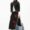 Große Denim-Charms-Tasche