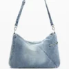 Große Denim-Charms-Tasche