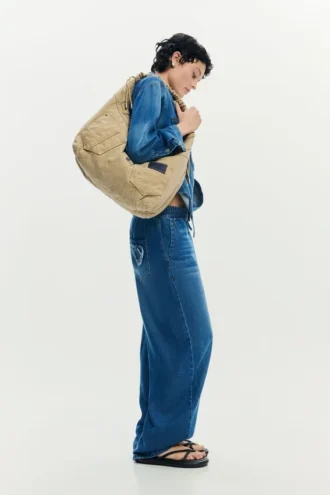 Große Denim-Tasche