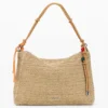 Große Raffia-Tasche mit Anhängern Große Raffia-Tasche mit Anhängern