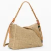 Große Raffia-Tasche mit Anhängern Große Raffia-Tasche mit Anhängern
