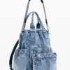 Großer Rucksack aus Denim Großer Rucksack aus Denim
