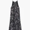 Halterkleid mit floralen Illustrationen