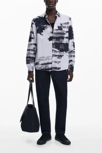 Hemd mit urbanem Print