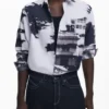Hemd mit urbanem Print