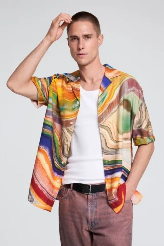 Hemden mit abstraktem Print