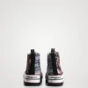 High-Top-Plateausneaker im asiatischen Patchwork-Stil High-Top-Plateausneaker im asiatischen Patchwork-Stil