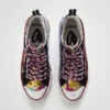 High-Top-Plateausneaker im asiatischen Patchwork-Stil High-Top-Plateausneaker im asiatischen Patchwork-Stil