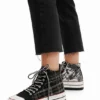 High-Top-Sneaker mit Tartan-Plateausohle High-Top-Sneaker mit Tartan-Plateausohle