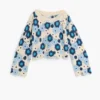 Häkel-Pullover mit Blumen Häkel-Pullover mit Blumen