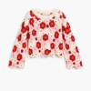Häkel-Pullover mit Blumenmuster