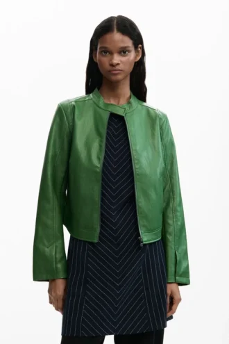 Jacke aus Kunstleder