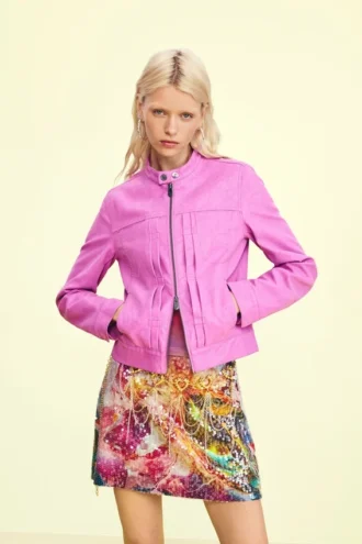 Jacke aus Kunstleder