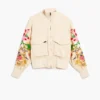 Jacke mit Blumenapplikationen
