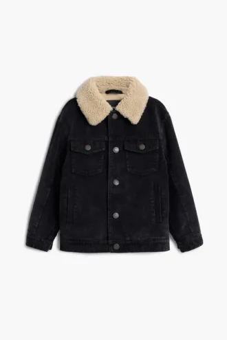 Jacke mit Sherpa-Kragen Jacke mit Sherpa-Kragen