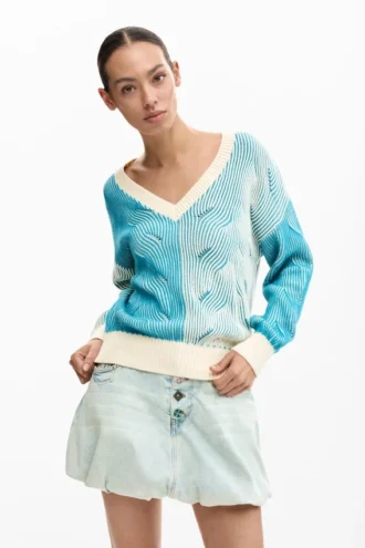 Jacquard-Strick-Pullover