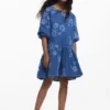 Jeans-Blumen-Kleid Jeans-Blumen-Kleid