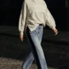 Jeanshose aus zwei Materialien Jeanshose aus zwei Materialien