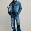 Jeansjacke mit Aufnähern
