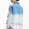 Jeansjacke mit Blumen Jeansjacke mit Blumen