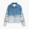 Jeansjacke mit Blumen Jeansjacke mit Blumen